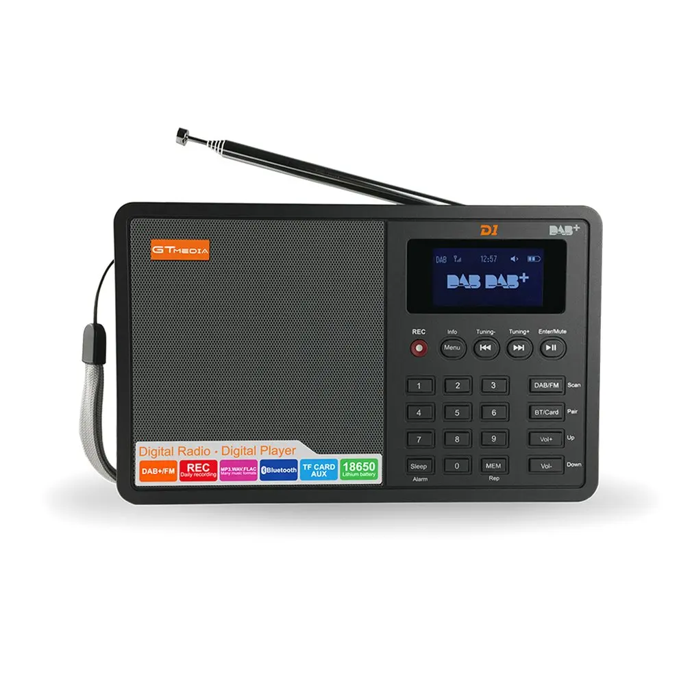 Bluetooth DAB+ FM Radio Portable HiFi Card Speaker Digital Multimedia MP3 Music Loudspeaker Camping Hiking Outdoor Sports Radio
Bluetooth DAB+ FM Radio Portable HiFi Card Speaker Digital Multimedia MP3 Music Loudspeaker Camping Hiking Outdoor Sports Radio