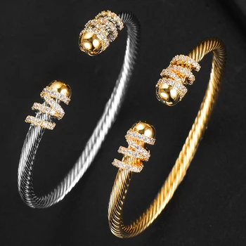 Jimbora Original Luxury original design Bangle For Women Full Micro Cubic Zircon Party Wedding Saudi Arabic Dubai Jewelry 2020
Jimbora Original Luxury original design Bangle For Women Full Micro Cubic Zircon Party Wedding Saudi Arabic Dubai Jewelry 2020