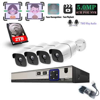 Face Detection Two Way Audio IP Camera monitoring Set POE RJ45 NVR CCTV System App access view Alarm Surveillance 5 million UHD 
Face Detection Two Way Audio IP Camera monitoring Set POE RJ45 NVR CCTV System App access view Alarm Surveillance 5 million UHD