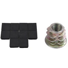 10Pcs Square Blanking End Cap Tubing Tube Inserts With 30Pcs M6x10mm Hex Socket Screw In Thread Insert Nut For Wood
10Pcs Square Blanking End Cap Tubing Tube Inserts With 30Pcs M6x10mm Hex Socket Screw In Thread Insert Nut For Wood