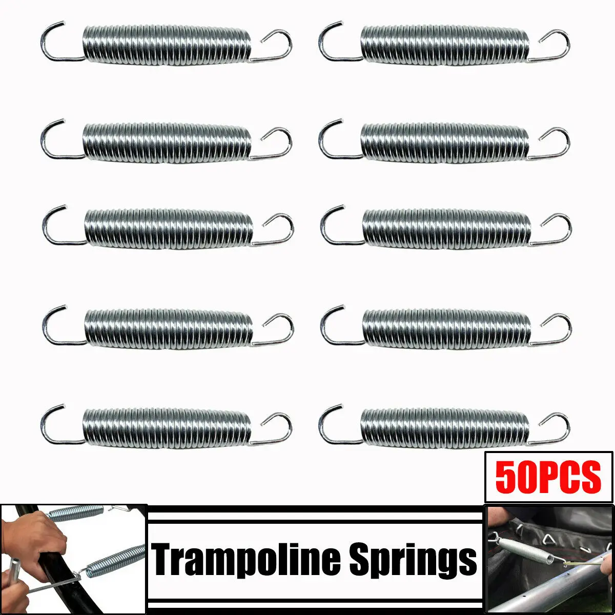 50PCS 5.5" Trampoline Springs Galvanized Steel Replacement Durable High Tensile Dedicated Spring Galvanized Naughty Fort
50PCS 5.5" Trampoline Springs Galvanized Steel Replacement Durable High Tensile Dedicated Spring Galvanized Naughty Fort