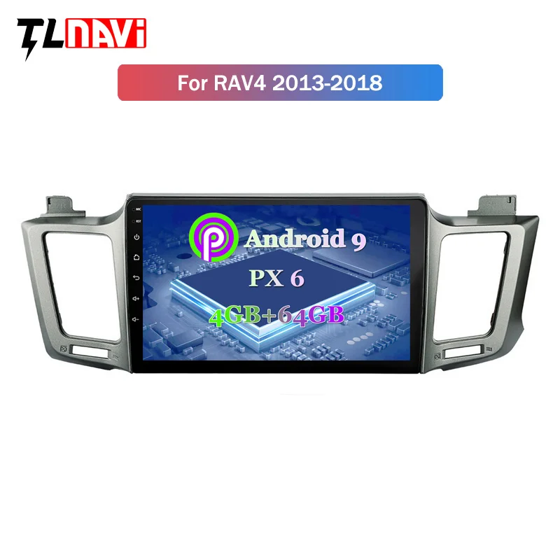 Clearance PX6 4G+64G Android 9.0 For Toyota RAV4 4 XA40 5 XA50 2012-2018 Car Radio Multimedia Video Player Navigation GPS 1