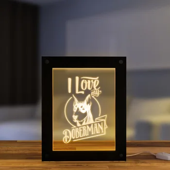 I Love My Doberman Customized Bedroom Night Lamp Led Photo Frame Night Light Kid Room Bedside Table Light
I Love My Doberman Customized Bedroom Night Lamp Led Photo Frame Night Light Kid Room Bedside Table Light