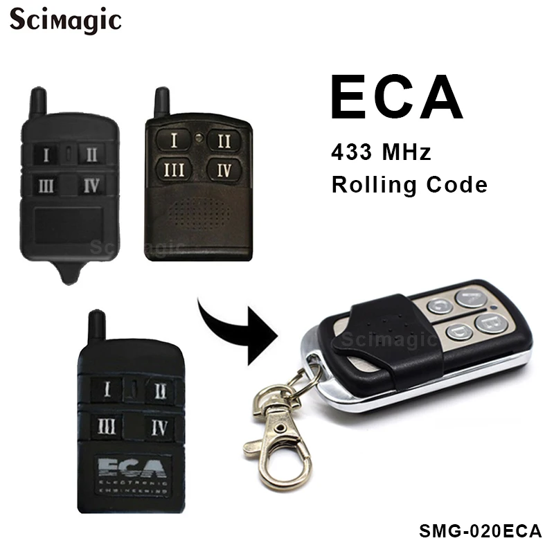 Remote control ECA Garage Door Remote Control Compatible Electronic Engineering Australia ECA 433mhz remote control rolling code
Remote control ECA Garage Door Remote Control Compatible Electronic Engineering Australia ECA 433mhz remote control rolling code