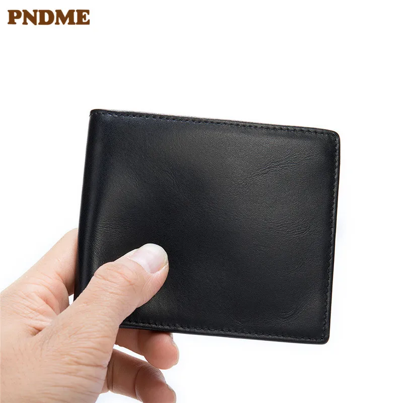 PNDME business simple black men's genuine leather short wallet soft first layer cowhide multi-card holder thin minimalist purse
PNDME business simple black men's genuine leather short wallet soft first layer cowhide multi-card holder thin minimalist purse