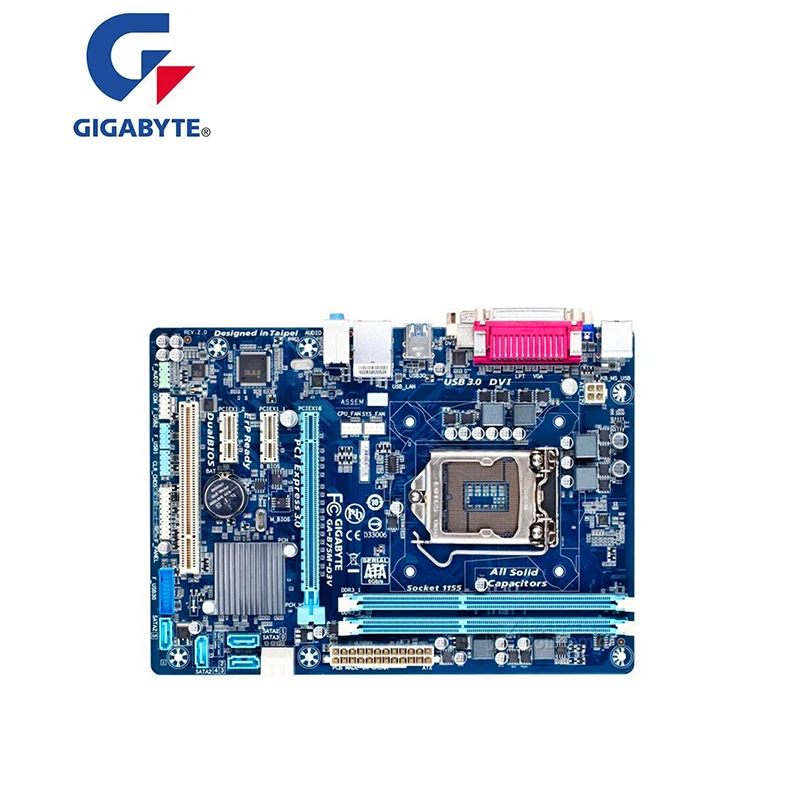 For Gigabyte GA-B75M-D3V Original Used Desktop Motherboard B75M-D3V B75 LGA 1155 i3 i5 i7 DDR3 16G Micro-ATX | Компьютеры и офис