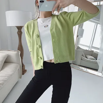 Vintage Green Women Knitted Cardigan V Neck Mohair Knitted Sweater Knitwear Jacket 
Vintage Green Women Knitted Cardigan V Neck Mohair Knitted Sweater Knitwear Jacket