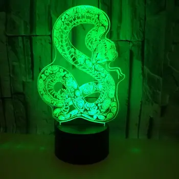 Colorful Snake 3D LED RGB Night Light 7 Color Change Desk Light Action Figures 2859 Kids Home Christmas Toys
Colorful Snake 3D LED RGB Night Light 7 Color Change Desk Light Action Figures 2859 Kids Home Christmas Toys
