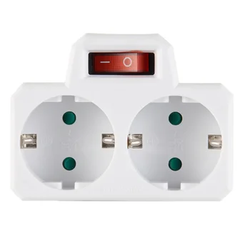 2 Port Plug European Type Conversion Plug 1 to 2 Way EU Outlet Socket Adapter Converter Connector for Travelling
2 Port Plug European Type Conversion Plug 1 to 2 Way EU Outlet Socket Adapter Converter Connector for Travelling