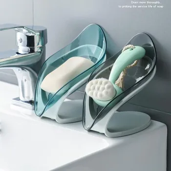 Creative Leaf Shape Soap Holder Multi-purpose Soap Storage Box Drying Rack Cleaning Brush Case Container Bathroom Supplies Tools 
Creative Leaf Shape Soap Holder Multi-purpose Soap Storage Box Drying Rack Cleaning Brush Case Container Bathroom Supplies Tools