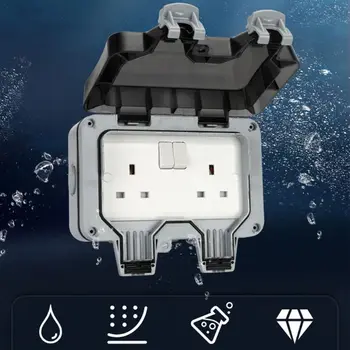2 Gang IP66 Waterproof Outdoor Extension Lead Double Socket Six-hole 13A UK Plug Home Improvement Hardware Electrical
2 Gang IP66 Waterproof Outdoor Extension Lead Double Socket Six-hole 13A UK Plug Home Improvement Hardware Electrical