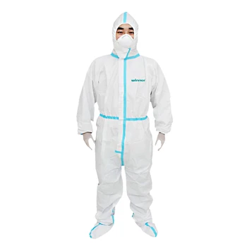 Protective Suits Safety Coverall Breathable Disposable Coveralls with Hood Shoes Cover Elastic Waist and Ankle Joints-- XL Size
Protective Suits Safety Coverall Breathable Disposable Coveralls with Hood Shoes Cover Elastic Waist and Ankle Joints-- XL Size
