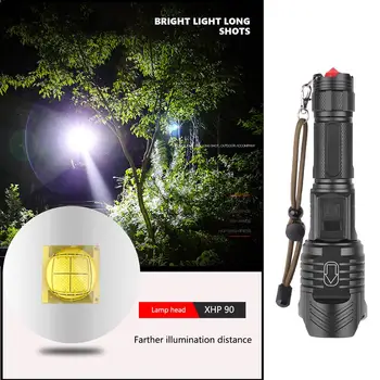 LED Flashlight 50W 4 Modes 5000LM Power Display IP44 Waterproof Torch Glare Lamp without Battery for Outdoor Camping Hiking
LED Flashlight 50W 4 Modes 5000LM Power Display IP44 Waterproof Torch Glare Lamp without Battery for Outdoor Camping Hiking