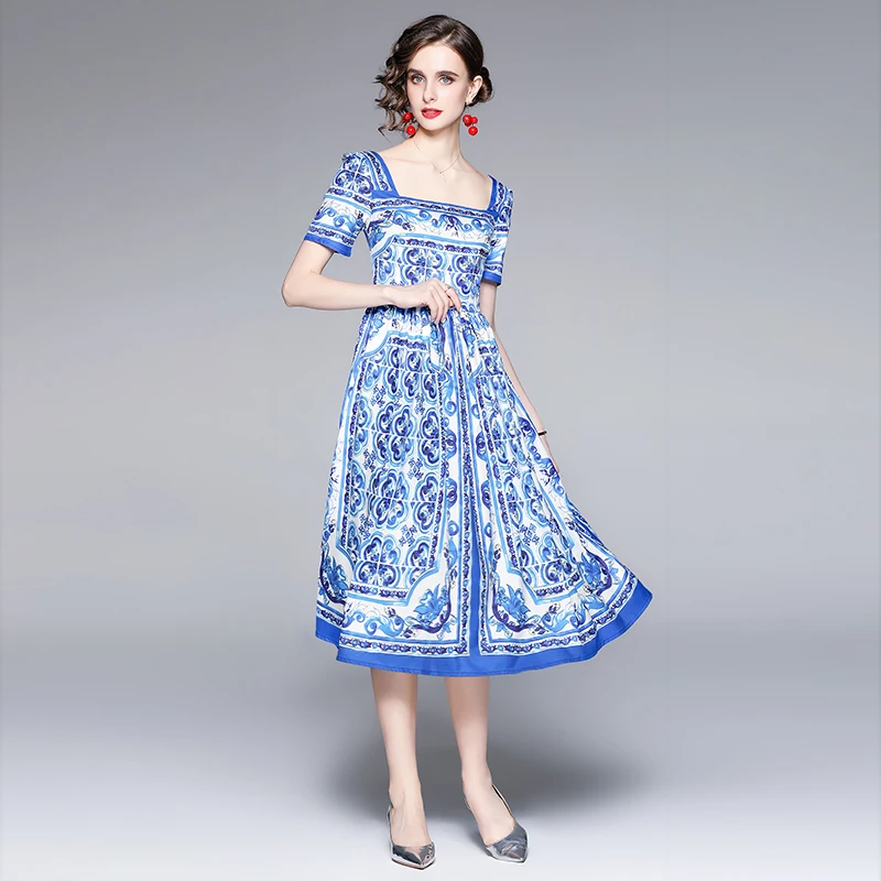 2021 New Women Dresses A-LINE Office Lady Printing Ankle-Length Women Dresses Elegant Square Collar Party Women Autumn Dresses
2021 New Women Dresses A-LINE Office Lady Printing Ankle-Length Women Dresses Elegant Square Collar Party Women Autumn Dresses