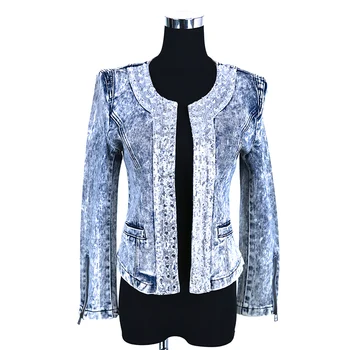 Spring Autumn Denim Cardigan Women's Short Slim Stretch Sequins All Match Jeans Jacket Work Women Clothing Plus Size Outfits OL
Spring Autumn Denim Cardigan Women's Short Slim Stretch Sequins All Match Jeans Jacket Work Women Clothing Plus Size Outfits OL