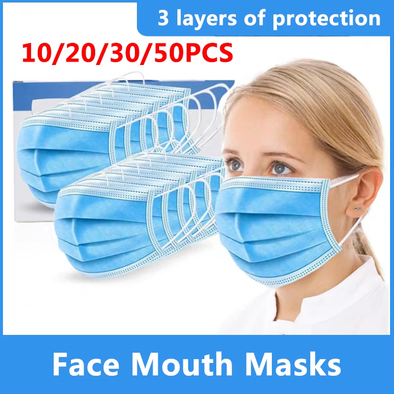 10/20/30/50pcs 3 Layer Disposable Protective Face Mouth Masks Influenza Bacterial Facial Dust-Proof Safety Masks
10/20/30/50pcs 3 Layer Disposable Protective Face Mouth Masks Influenza Bacterial Facial Dust-Proof Safety Masks