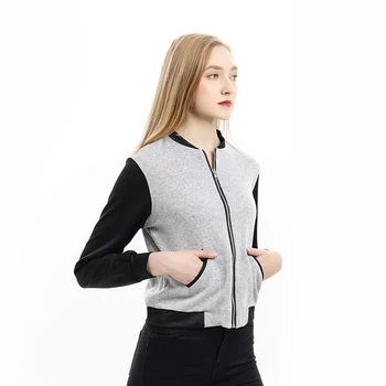 Women's Zipper Small Coat Patchwork Jacket Short Section Collar Color Block Long Sleeve Jacket Autumn Women Plus Size Jacket
Women's Zipper Small Coat Patchwork Jacket Short Section Collar Color Block Long Sleeve Jacket Autumn Women Plus Size Jacket