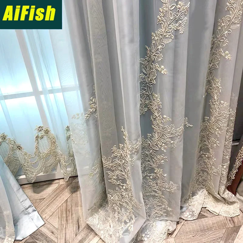 Luxury Romantic Window Screen Living Room Princess Wedding Bedroom Curtain Gold Thread Embroidery White Lace Tulle M201-4 
Luxury Romantic Window Screen Living Room Princess Wedding Bedroom Curtain Gold Thread Embroidery White Lace Tulle M201-4