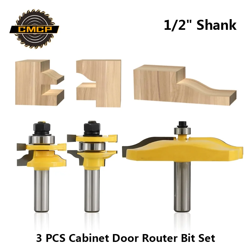 1Set Rail & Stile Router Bits 1/2" Shank Woodworking Router Bit Woodworking cutter Tenon Cutter
1Set Rail & Stile Router Bits 1/2" Shank Woodworking Router Bit Woodworking cutter Tenon Cutter