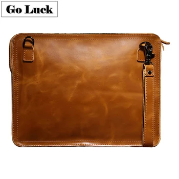 GO-LUCK Brand Genuine Leather Business Wristlet Clutches A4 File Briefcases Men Crossbody Shoulder Bag Men's Messenger Bags
GO-LUCK Brand Genuine Leather Business Wristlet Clutches A4 File Briefcases Men Crossbody Shoulder Bag Men's Messenger Bags