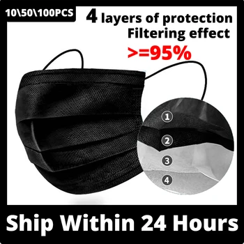 10/50/100 PCS 4 Filter Mask Disposable Black Cotton Mouth Face Masks Non-Woven Mask Anti-Dust Mask Activated Anti Pollution
10/50/100 PCS 4 Filter Mask Disposable Black Cotton Mouth Face Masks Non-Woven Mask Anti-Dust Mask Activated Anti Pollution
