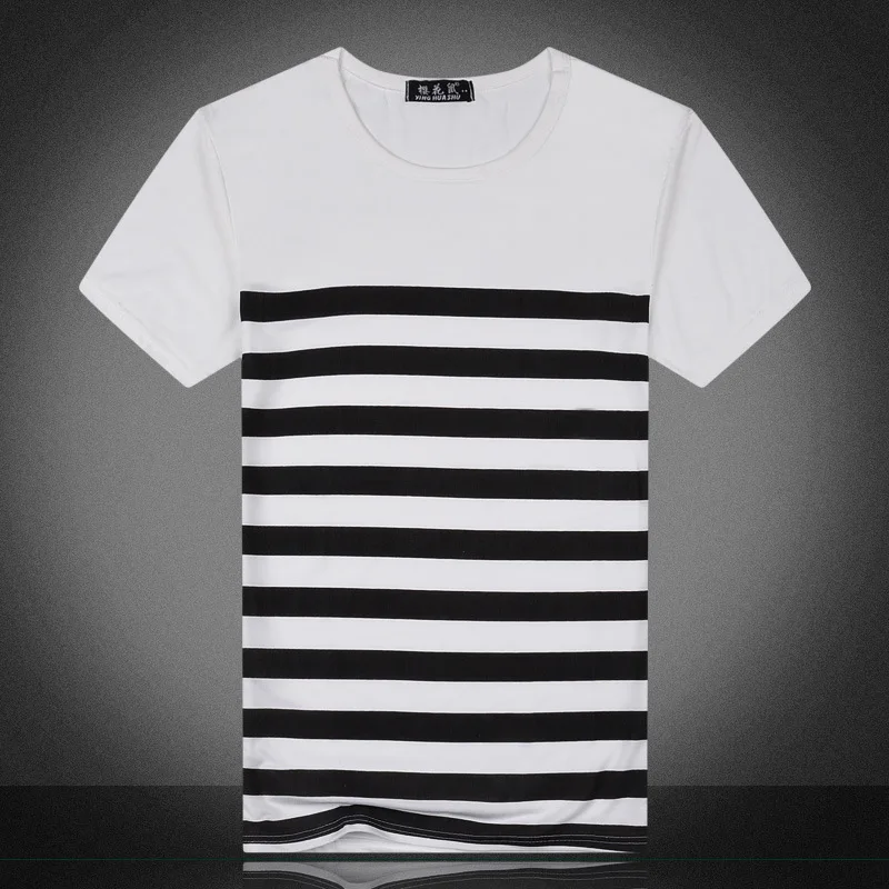 Men's Summer Short Sleeve Personality Stripe T Shirt Male Unlined Upper Garment Slim Fit Breathable Men T-shirt Top
Men's Summer Short Sleeve Personality Stripe T Shirt Male Unlined Upper Garment Slim Fit Breathable Men T-shirt Top