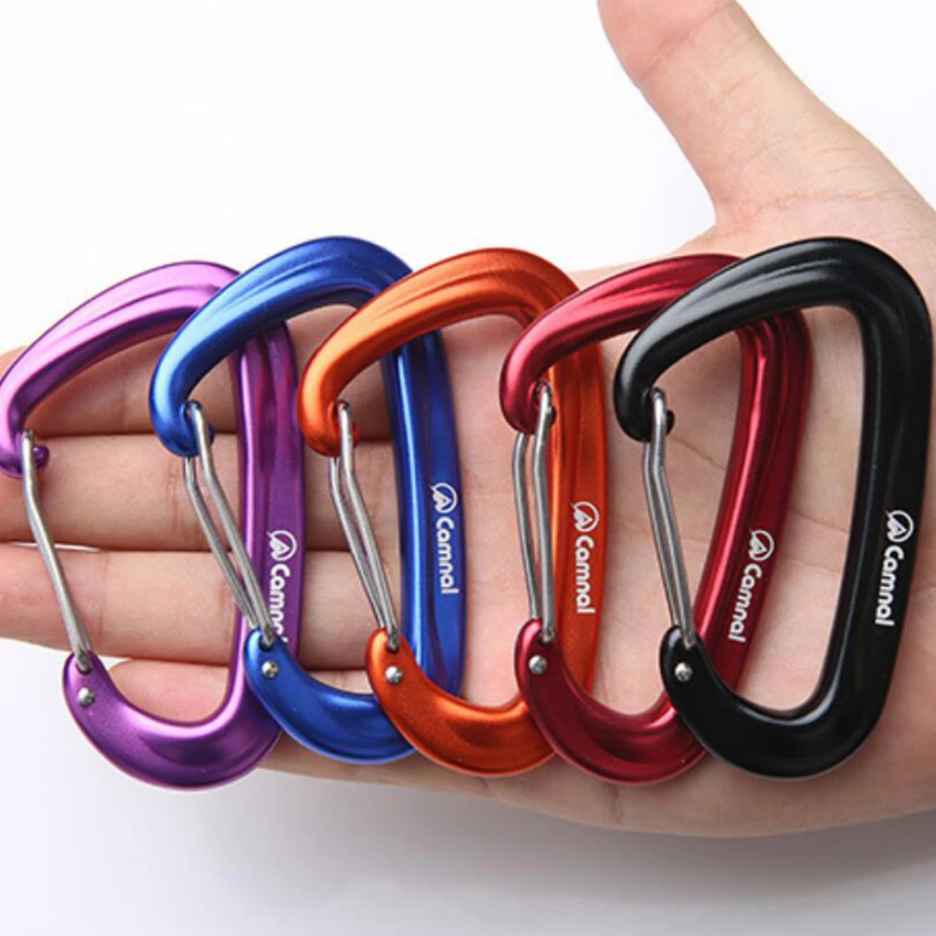 Aluminum Wire Gate Hammock Safety Carabiner D Type Keychain Buckle for Backpacking Trekking Rock Climbing Caving Rappelling Aluminum Wire Gate Hammock Safety Carabiner D Type Keychain Buckle for Backpacking Trekking Rock Climbing Caving Rappelling