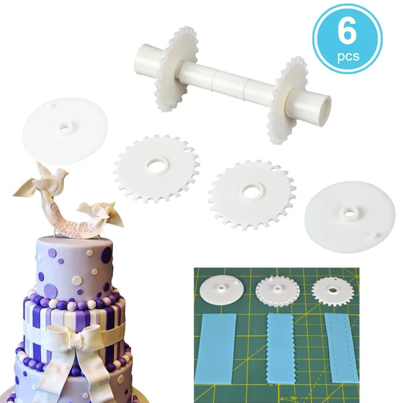 6pcs Fondant Cut Lace Roller Set Fondant Ribbon Cutter Sugarcraft Ribbon Cutter Lace Cutter Knife Baking Mould Baking Tools
6pcs Fondant Cut Lace Roller Set Fondant Ribbon Cutter Sugarcraft Ribbon Cutter Lace Cutter Knife Baking Mould Baking Tools
