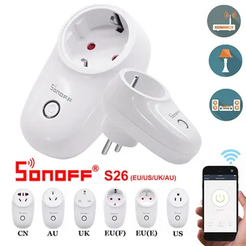 Sonoff S26 WiFi Smart Socket US/UK/EU Wireless Plug Power Sockets Smart Home Switch Work With Alexa Google Assistant IFTTT
Sonoff S26 WiFi Smart Socket US/UK/EU Wireless Plug Power Sockets Smart Home Switch Work With Alexa Google Assistant IFTTT