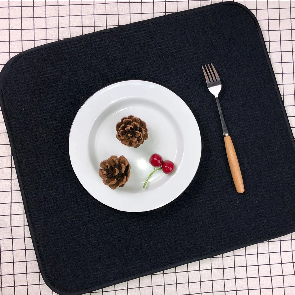 Microfiber Dish Drying Mat for Kitchen Counter Absorbent Drying Pad Dish Drainer Mat, Dining Table Mats 40.5x45.5cm
Microfiber Dish Drying Mat for Kitchen Counter Absorbent Drying Pad Dish Drainer Mat, Dining Table Mats 40.5x45.5cm