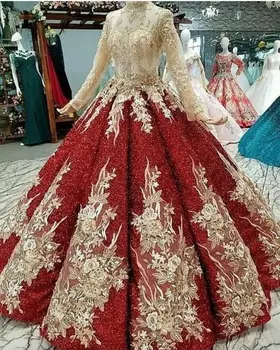 Wedding dress Ball Gown 2020 Saudi Arabic Luxury Beaded Red Sequined Long Sleeve Bride Gorgeous Dubai
Wedding dress Ball Gown 2020 Saudi Arabic Luxury Beaded Red Sequined Long Sleeve Bride Gorgeous Dubai