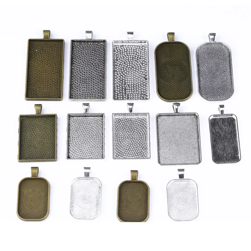 10pcs/lot 6 Style Rectangle Cabochon Cameo Base Setting Pendant Tray For Pendant Necklace DIY Jewelry Making Findings Wholesale
10pcs/lot 6 Style Rectangle Cabochon Cameo Base Setting Pendant Tray For Pendant Necklace DIY Jewelry Making Findings Wholesale