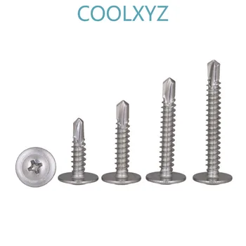 Cross Large Pan head Drill tail Self Tapping Screw 304 Stainless Steel Phillips Truss Self Drilling screws m4.2M4.8 10pcs
Cross Large Pan head Drill tail Self Tapping Screw 304 Stainless Steel Phillips Truss Self Drilling screws m4.2M4.8 10pcs