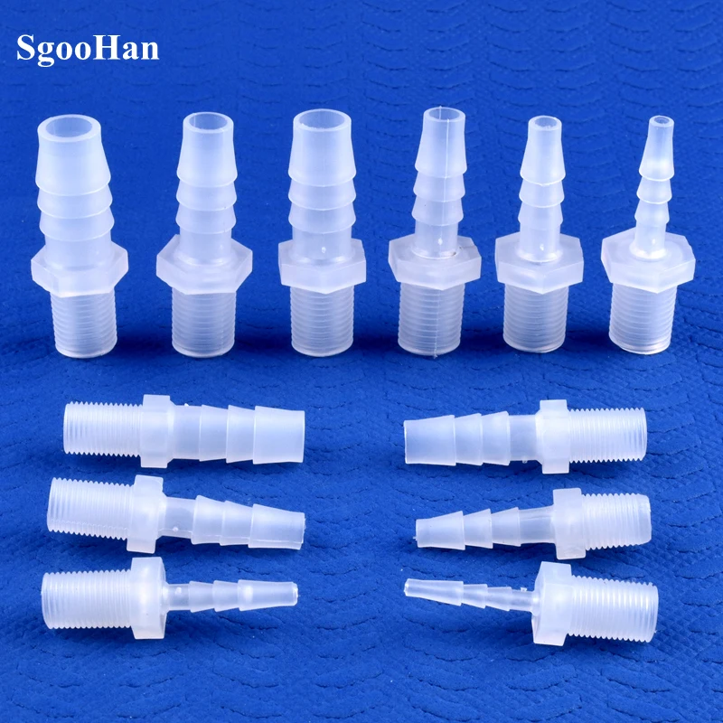 

5~200pcs G1/8 1/4 Thread To 2.8~12mm PP Pagoda Direct Connector Aquarium Tank Air Pump Adapter Garden Irrigation Pipe Hose Joint