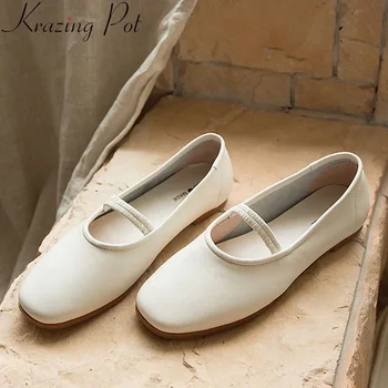 Krazing Pot 2020 genuine leather concise flats slip on square toe shallow comfortable Mary Janes lazy spring dance shoes L5f1
Krazing Pot 2020 genuine leather concise flats slip on square toe shallow comfortable Mary Janes lazy spring dance shoes L5f1