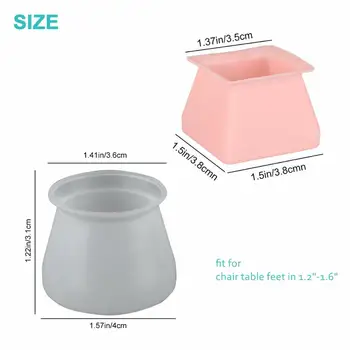 4pc Non-slip Furniture Table Chair Leg Floor Feet Cap Cover Protector Feet Pad Table Chair Leg Caps Foot Protection Bottom Cover