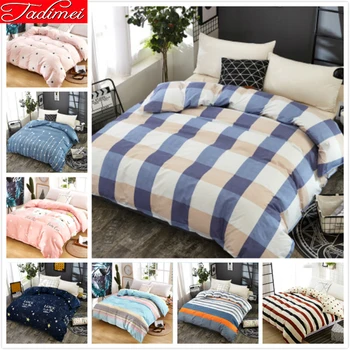 Stripe Plaid 1 piece Duvet Cover Adult child Soft Cotton Quilt Comfort Cover Single Twin Full Double Queen King Size 1.8m 2m 2.2
Stripe Plaid 1 piece Duvet Cover Adult child Soft Cotton Quilt Comfort Cover Single Twin Full Double Queen King Size 1.8m 2m 2.2