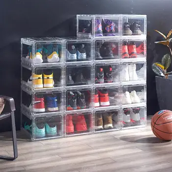 1Pc Transparent Shoes Storage Box Display Shoe Cabinet Space Saver Dust-Proof Drawer Case Stackable Box Organizer
1Pc Transparent Shoes Storage Box Display Shoe Cabinet Space Saver Dust-Proof Drawer Case Stackable Box Organizer