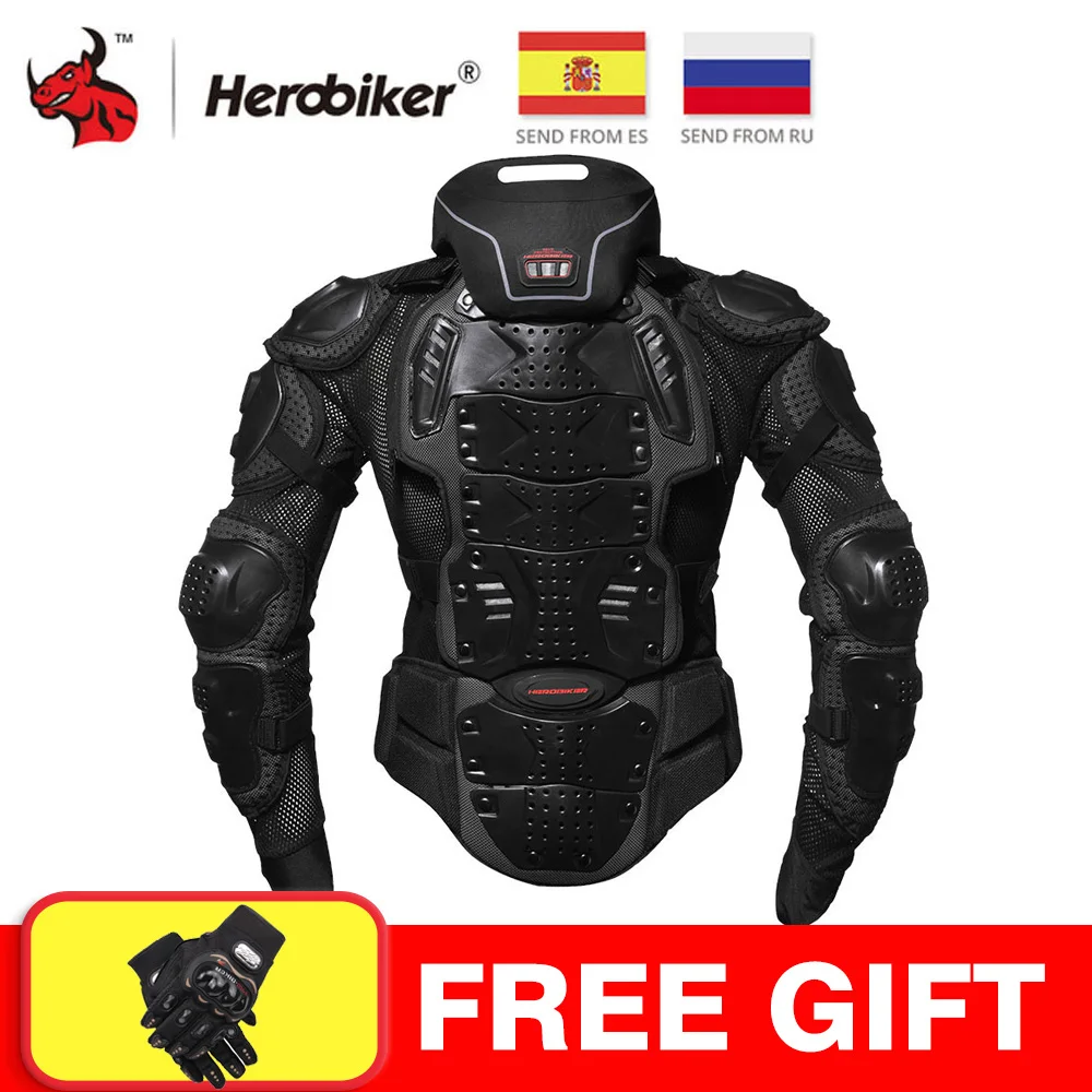 HEROBIKER Motorcycle Jackets Motorcycle Armor Racing Body Protector Jacket Motocross Motorbike Protective Gear + Neck Protector
HEROBIKER Motorcycle Jackets Motorcycle Armor Racing Body Protector Jacket Motocross Motorbike Protective Gear + Neck Protector