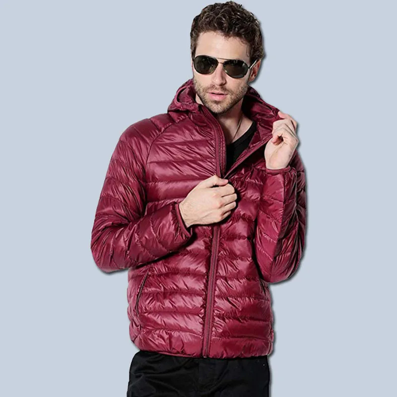 Mens Slim Coat Jacket Spring/Autumn Duck Down Filler Fashion Light Thin Male Basic Hooded Coats Size:S-5XL Chamarras Para Hombre
Mens Slim Coat Jacket Spring/Autumn Duck Down Filler Fashion Light Thin Male Basic Hooded Coats Size:S-5XL Chamarras Para Hombre