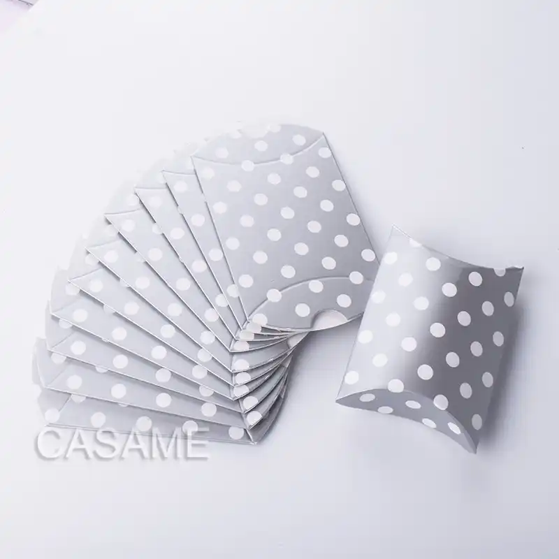 paper pillow shape wedding favor gift boxes pie party box bags