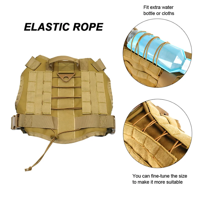 Tactical Dog Vest Breathable Military Dog Clothes Harness Training Hunting Molle Adjustable Size Dog Vest Harness with Leash 1PC
Tactical Dog Vest Breathable Military Dog Clothes Harness Training Hunting Molle Adjustable Size Dog Vest Harness with Leash 1PC