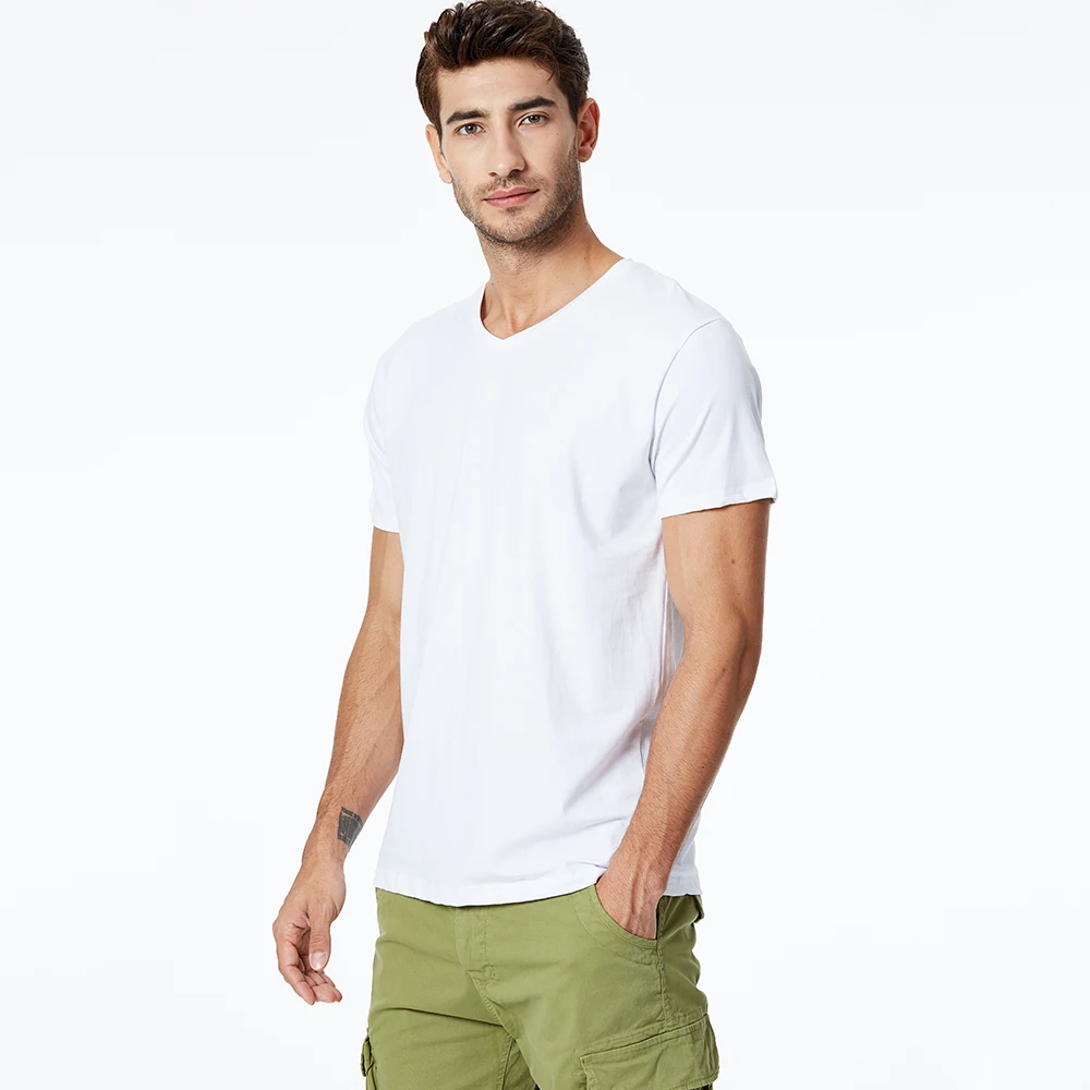 High Quality Mens T-Shirt V-Neck Short Sleeve Men T Shirt For Male 95% Cotton T-Shirts Solid color Man Clothing Tees
High Quality Mens T-Shirt V-Neck Short Sleeve Men T Shirt For Male 95% Cotton T-Shirts Solid color Man Clothing Tees