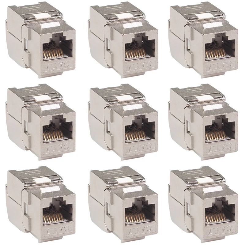 12 шт. в упаковке, RJ45 Keystone Cat7 Cat6A Экранированный FTP цинковый сплав сети модуля Keystone Jack разъем адаптера 10 Гб сети
12 шт. в упаковке, RJ45 Keystone Cat7 Cat6A Экранированный FTP цинковый сплав сети модуля Keystone Jack разъем адаптера 10 Гб сети