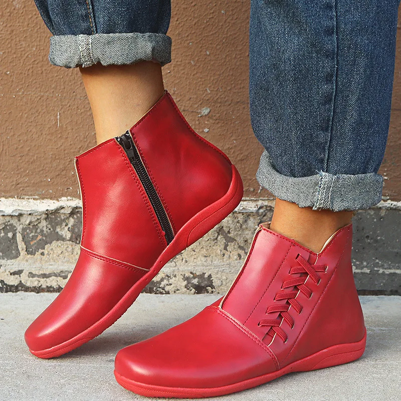 Western Style Large Size Women's Boots 2019 Autumn And Winter New Style Flat Side Zipper Martin Boots Women's Casual luo ma xue
Western Style Large Size Women's Boots 2019 Autumn And Winter New Style Flat Side Zipper Martin Boots Women's Casual luo ma xue