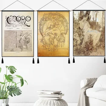 Alphonse Maria Mucha Cortex Package AD Vintage Hanging Cloth Cotton Line Painting Poster Home Decor Wall Hanging Tapestry Gift
Alphonse Maria Mucha Cortex Package AD Vintage Hanging Cloth Cotton Line Painting Poster Home Decor Wall Hanging Tapestry Gift