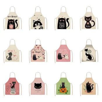 1Pcs Cute Cartoon Cat Printed Kitchen Cooking Apron Dinner Party Sleeveless Cotton Linen For Women Men Home Cleaning Apron C2712
1Pcs Cute Cartoon Cat Printed Kitchen Cooking Apron Dinner Party Sleeveless Cotton Linen For Women Men Home Cleaning Apron C2712