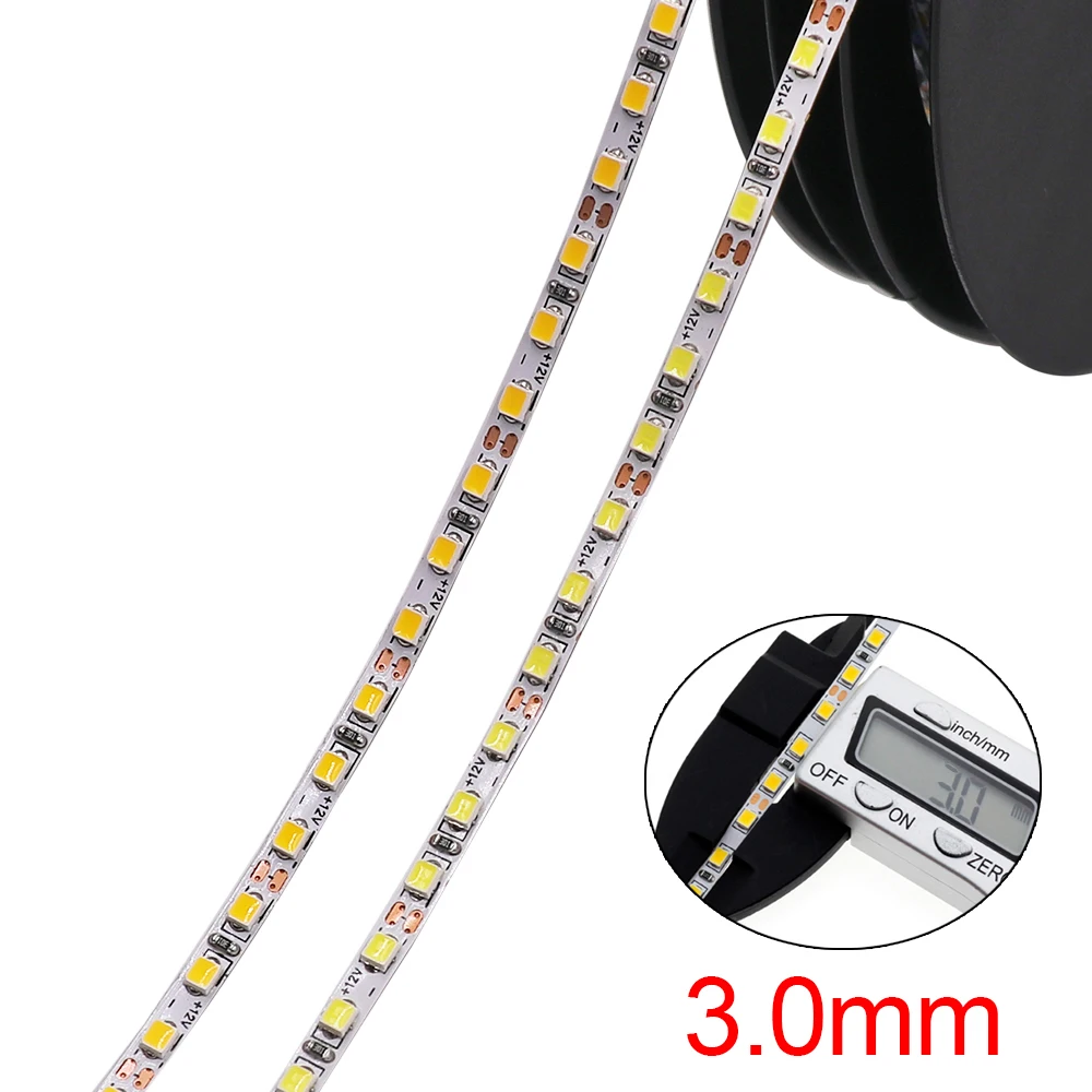 5M High brightness Led Strip SMD 2025 3MM PCB Flexible Light Lamp Tape 168LEDs/M Stripe Commercial Backlight 12V | Освещение