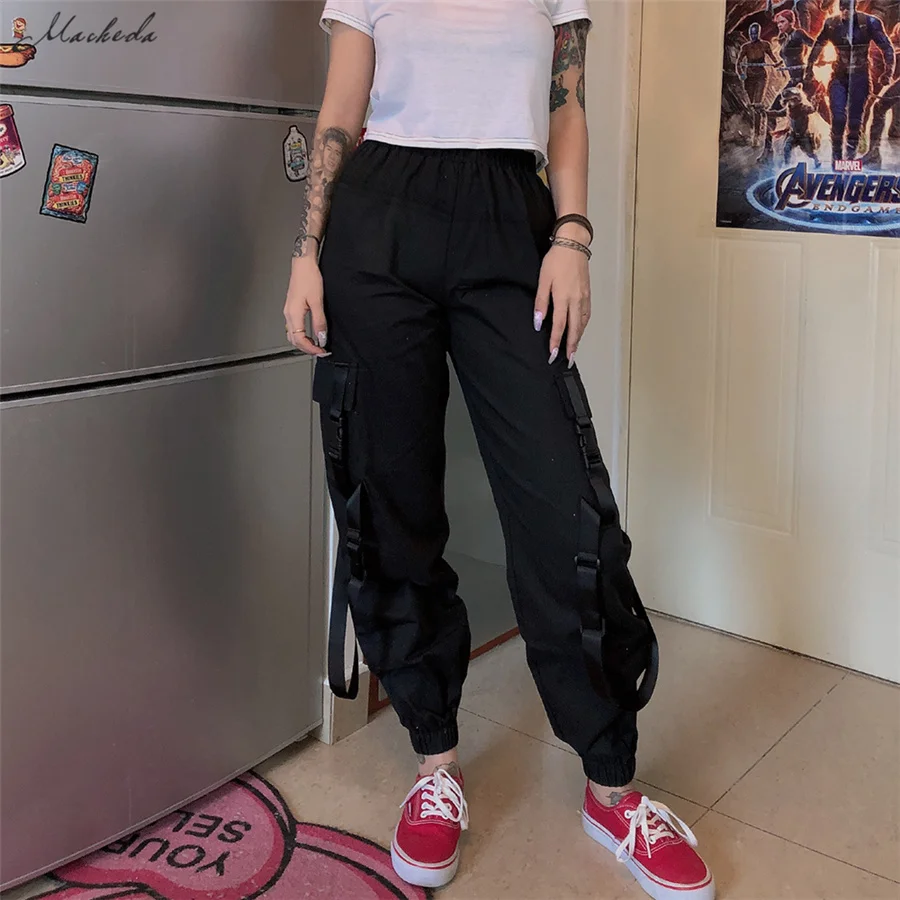 Macheda Women Fashion Harem Pants Streetwear Black High Waist Trousers Lady Casual Autumn Long Pants With Pocket Clothing 2019
Macheda Women Fashion Harem Pants Streetwear Black High Waist Trousers Lady Casual Autumn Long Pants With Pocket Clothing 2019