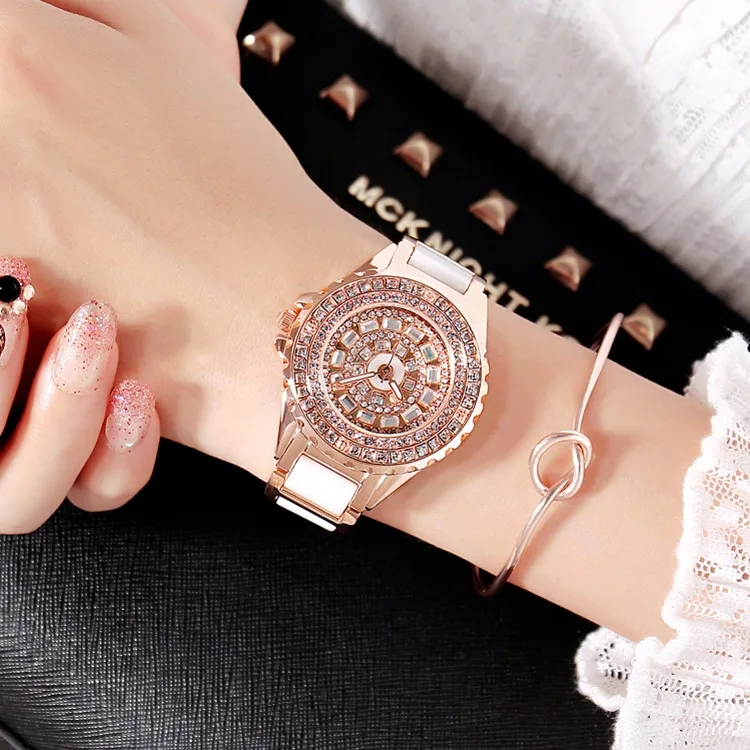 Marsa li Cool Fashion Full of Crystals Ceramic Ladies' Watch New Style Rose Gold Watch
Marsa li Cool Fashion Full of Crystals Ceramic Ladies' Watch New Style Rose Gold Watch